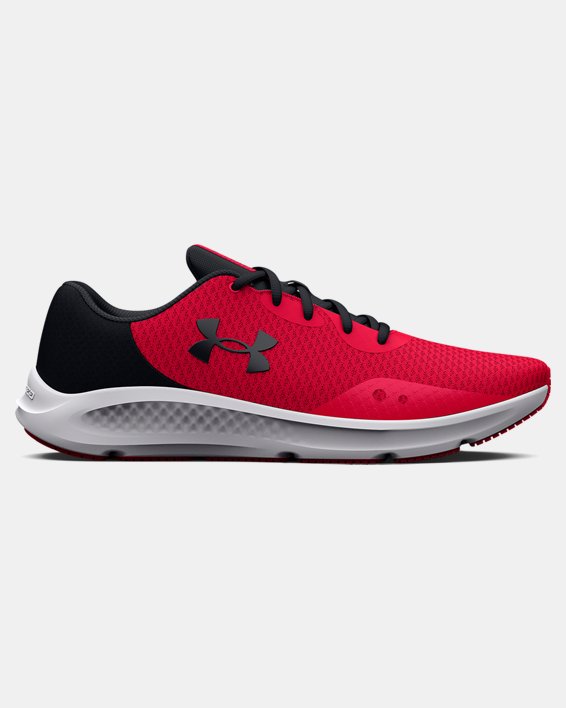 Men's UA Charged Pursuit 3 Wide (4E) Running Shoes, Red, pdpMainDesktop image number 0